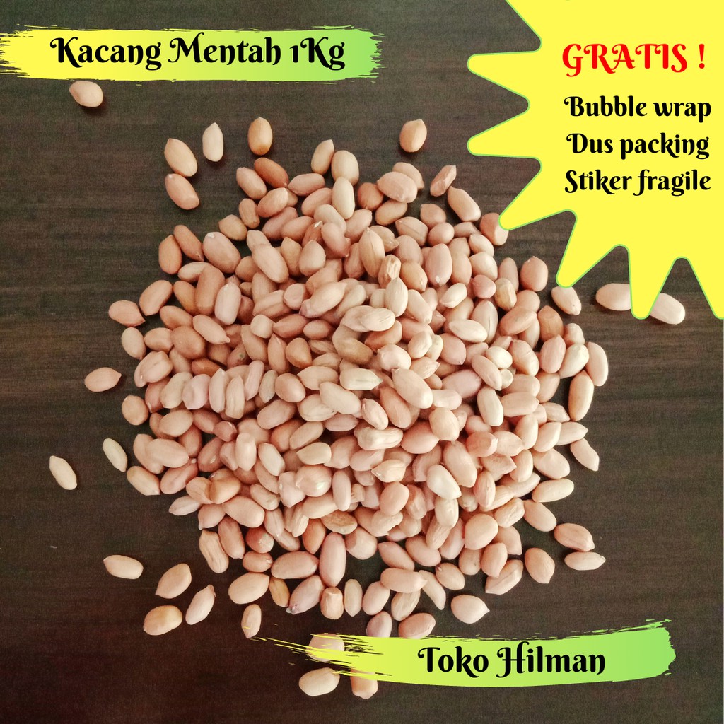 

Kacang Tanah Mentah Kupas 1Kg Biji Kacang