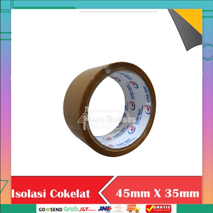 

Solasi Lakban isolasi solatip Coklat STAR TAPE 2" per TABUNG 6 roll 2 " inch Termurah Terbaru