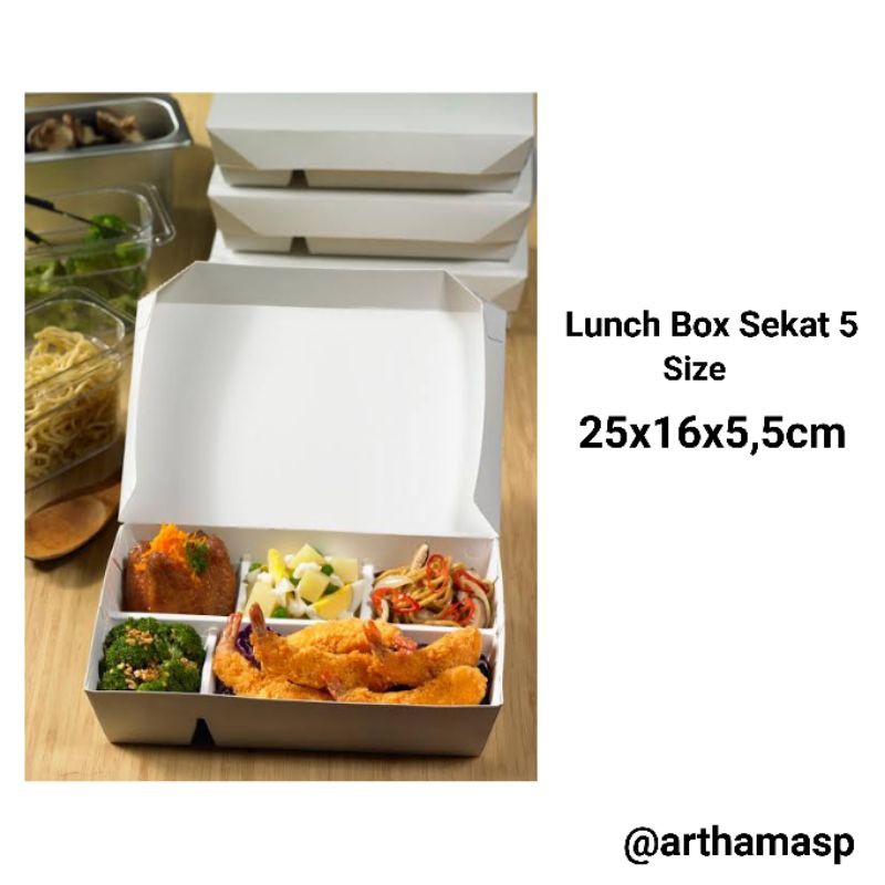 Paper Lunch Box XXL sekat 5 Ergopak Take away box Paper Lunch Box XXL sekat 5 Ergopak Take away box