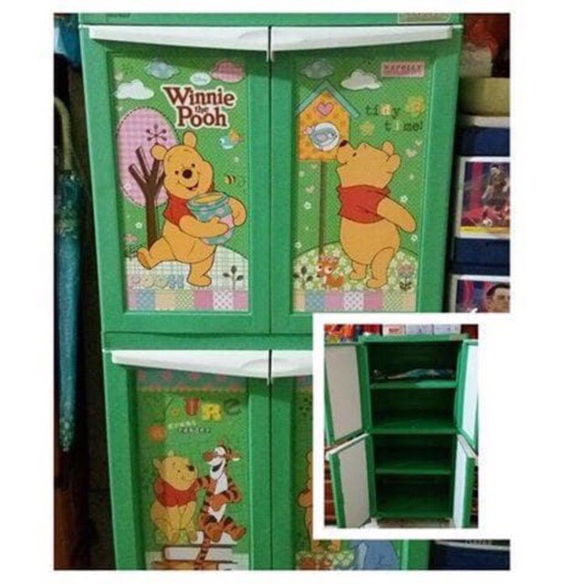  Lemari  Plastik  Napolly  Susun 4 Winnie  The Pooh  D25 POOH  