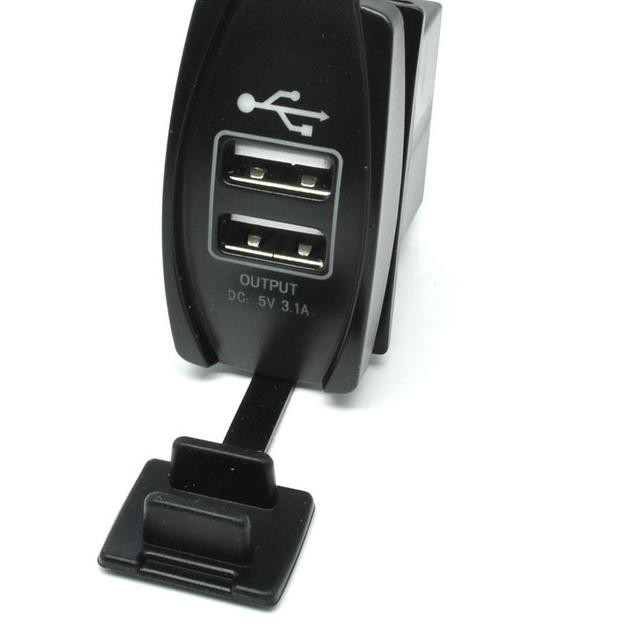 ♡ ADAPTOR Charger Motor 12v-24v dual USB 2 Port output DC 5v 3.1a HP dll ➸