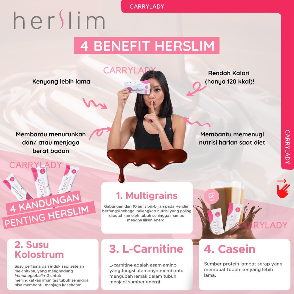 HERSLIM 1 BOX ISI 20 SACHET BY HERWELL RASA COKLAT MEAL REPLACEMENT PENGGANTI MAKAN PENURUN BERAT BADAN PELANGSING HALAL BPOM ORIGINAL OFFICIAL HERVIBE HERLEAN HER SLIM SUPERFOOD HERWEL HER WELL RENDAH LEMAK DAN KALORI