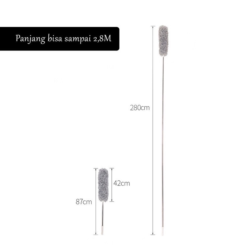 kemoceng microfiber / kemoceng panjang 2,8 meter / 280 cm