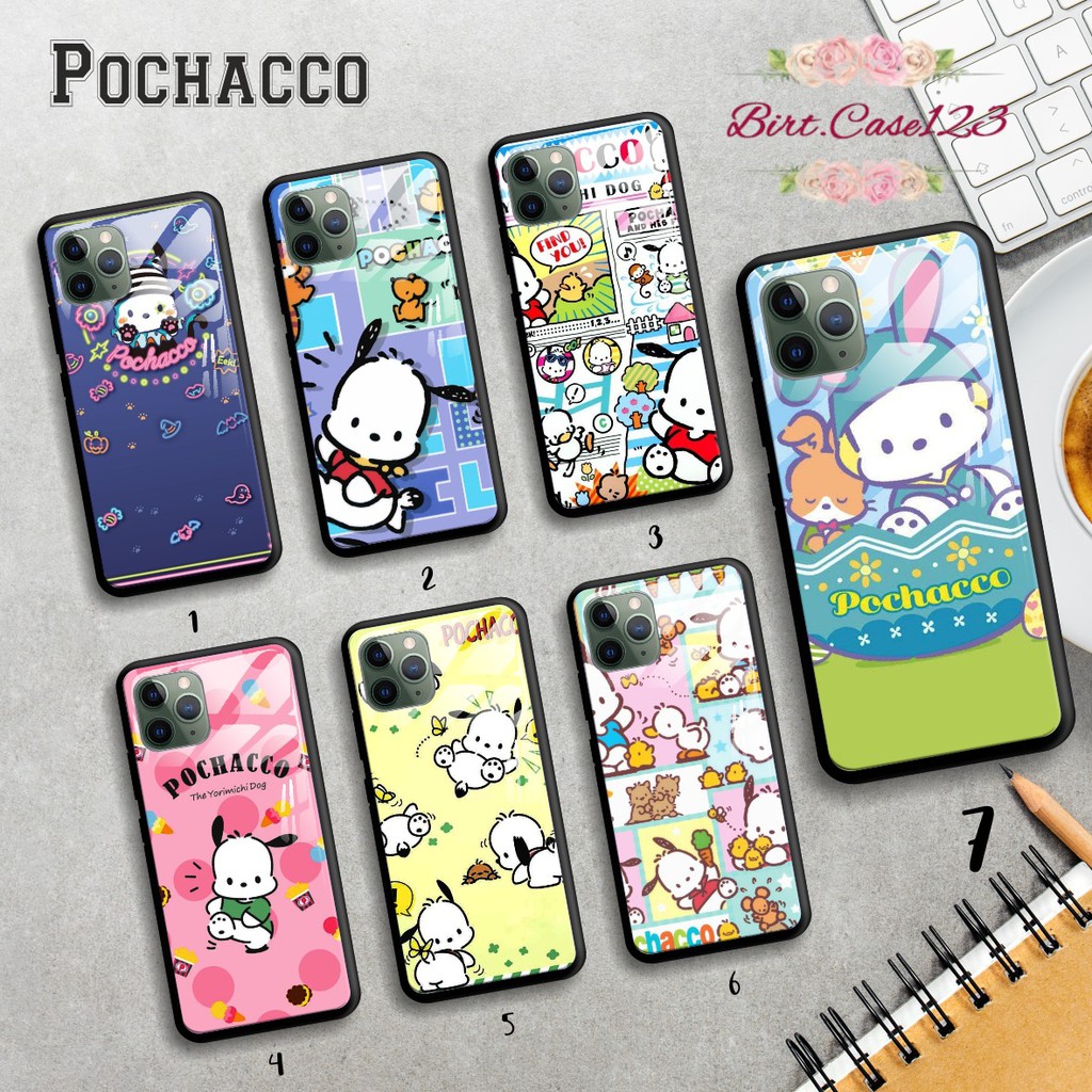 Back case glass POCHACCO Samsung J2prime G530prime A01 CORE A20 A30 A20s A50 A50s A21s A01 BC1537