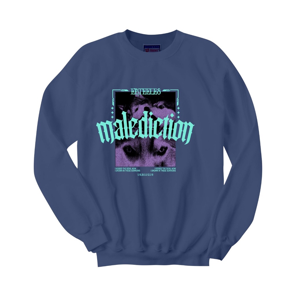 SWEATER CREWNECK MALEDICTION PRIA/WANITA FLEECE