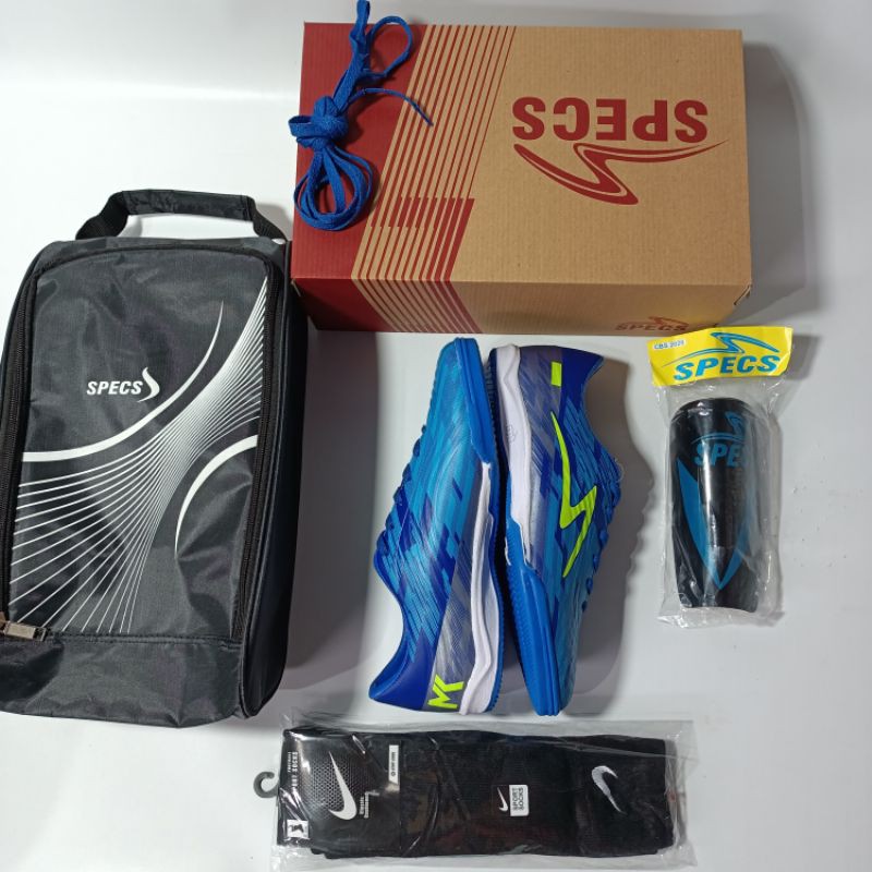 PAKET KUMPLIT SEPATU FUTSAL SPECS TERBARU MURAH(BISA COD)