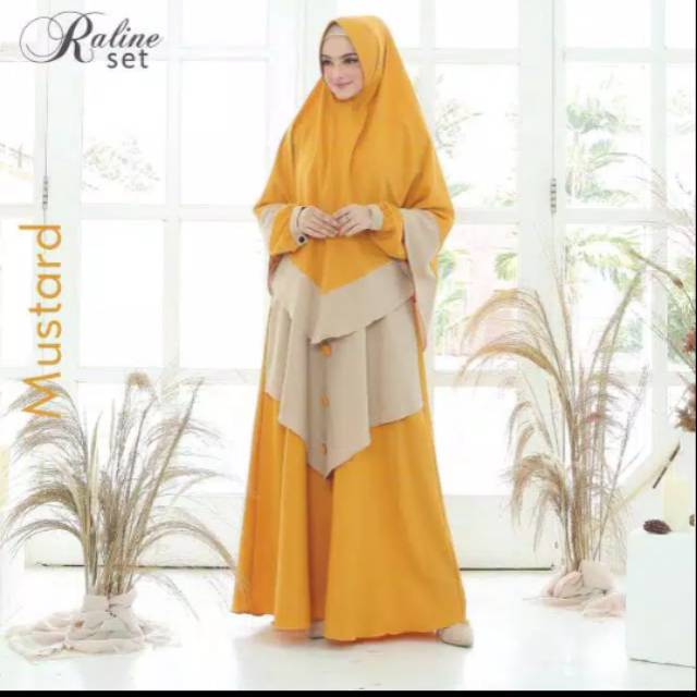 Raline set ori gerai mika/gamis set/raline set/gamis original