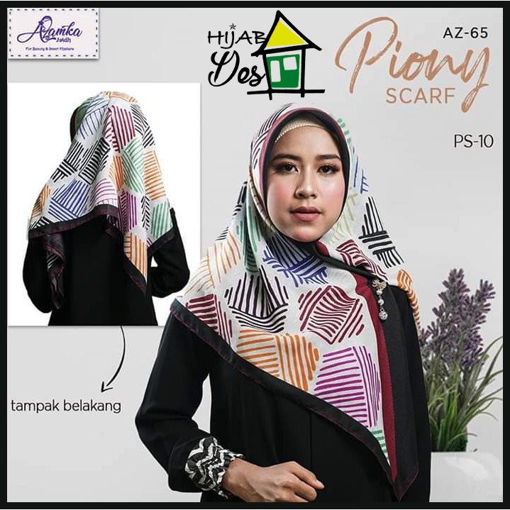 PIONY SCRAFT by AZAMKA HIJAB segiempat