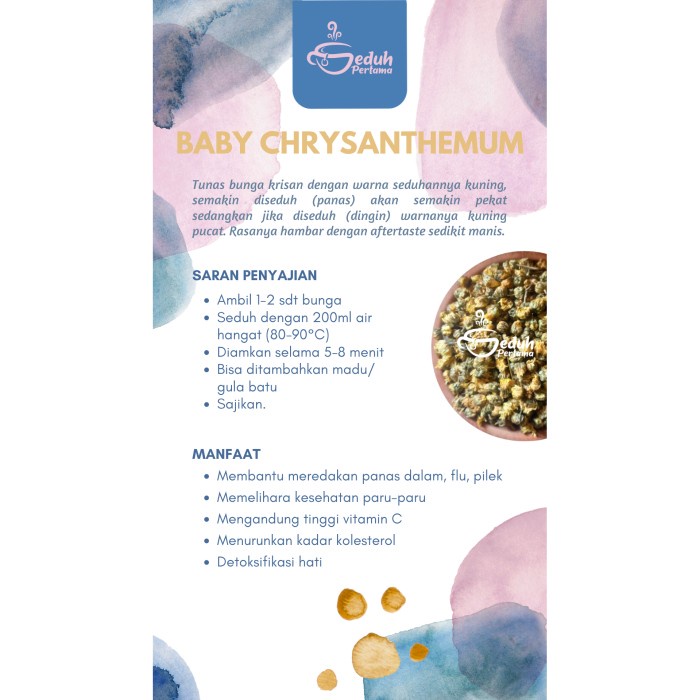 

TEH-DAUN- BABY CHRYSANTHEMUM TEA / TEH BUNGA TUNAS KRISAN 5G, 10G, 25G. - 5 GRAM -DAUN-TEH.