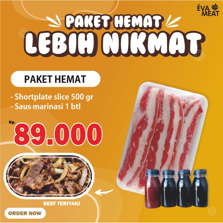 

paket shortplate slice 500 gr + bumbu / paket BBQ / paket shortplate slice bumbu / paket shortplate