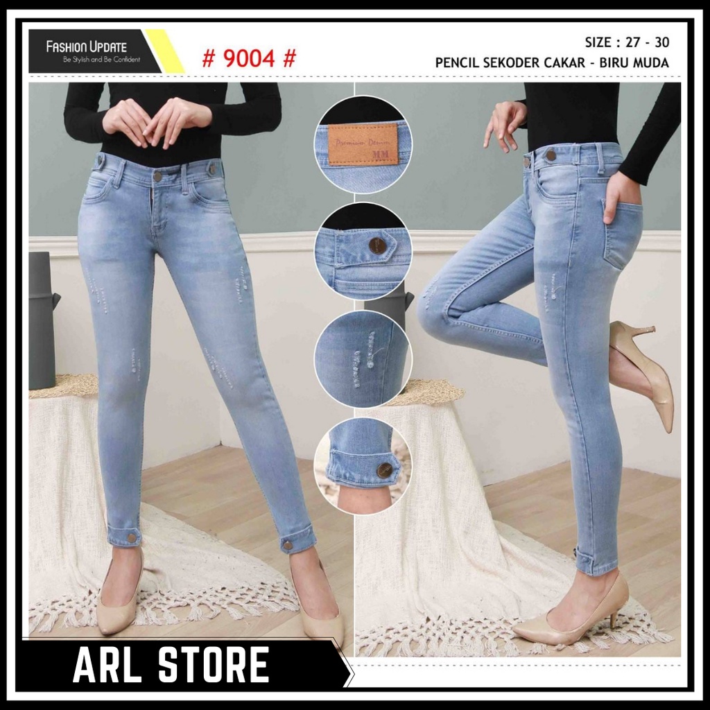Celana Panjang Jeans Levis Pencil Wanita Bahan Strech Kekinian Import Model Pencil Sekoder Cakar Ter