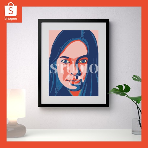 CETAK CUSTOM DI KANVAS + JASA EDITING FOTO / PHOTO PRINT/ SKETSA WAJAH  / KADO ULANG TAHUN CEWEK