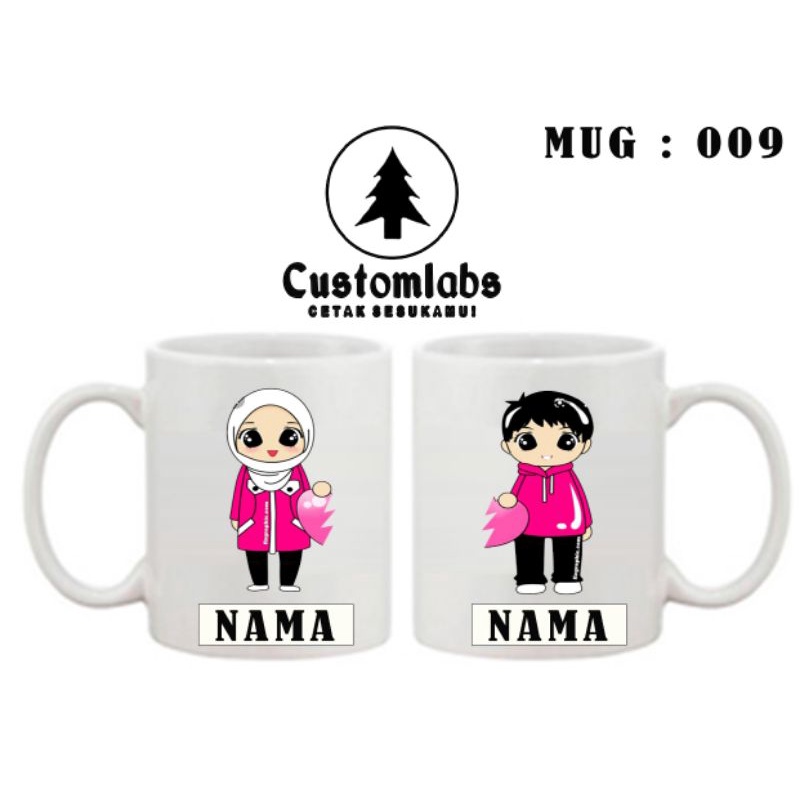 MUG CUSTOM / CANGKIR / KERAMIK/ SOVENIR NIKAHAN / GELAS SABLON /Marble Mug / gelas marble / couple g
