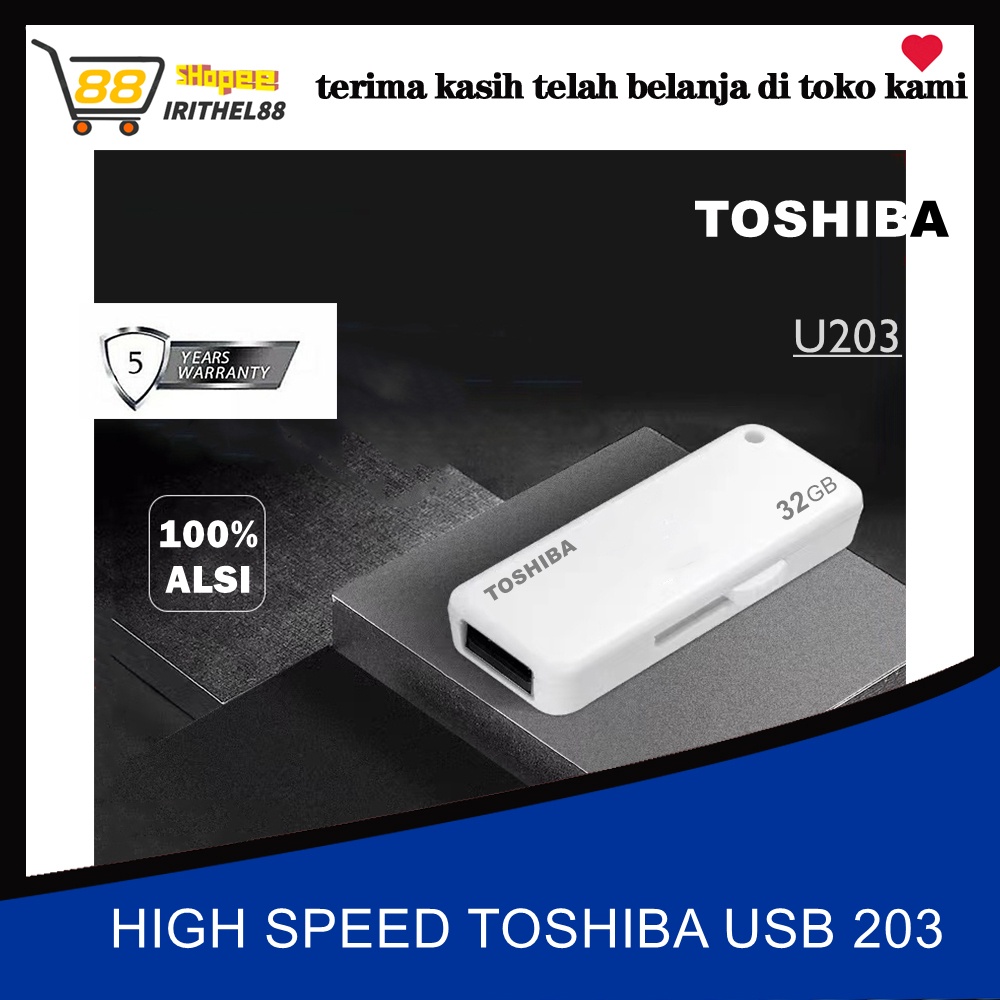 KIOXIA TransMemory 32/64/128GB USB 2.0 U203 Toshiba Yamabiko Flashdisk U203 Original Garansi Resmi Flashdisk Alsi