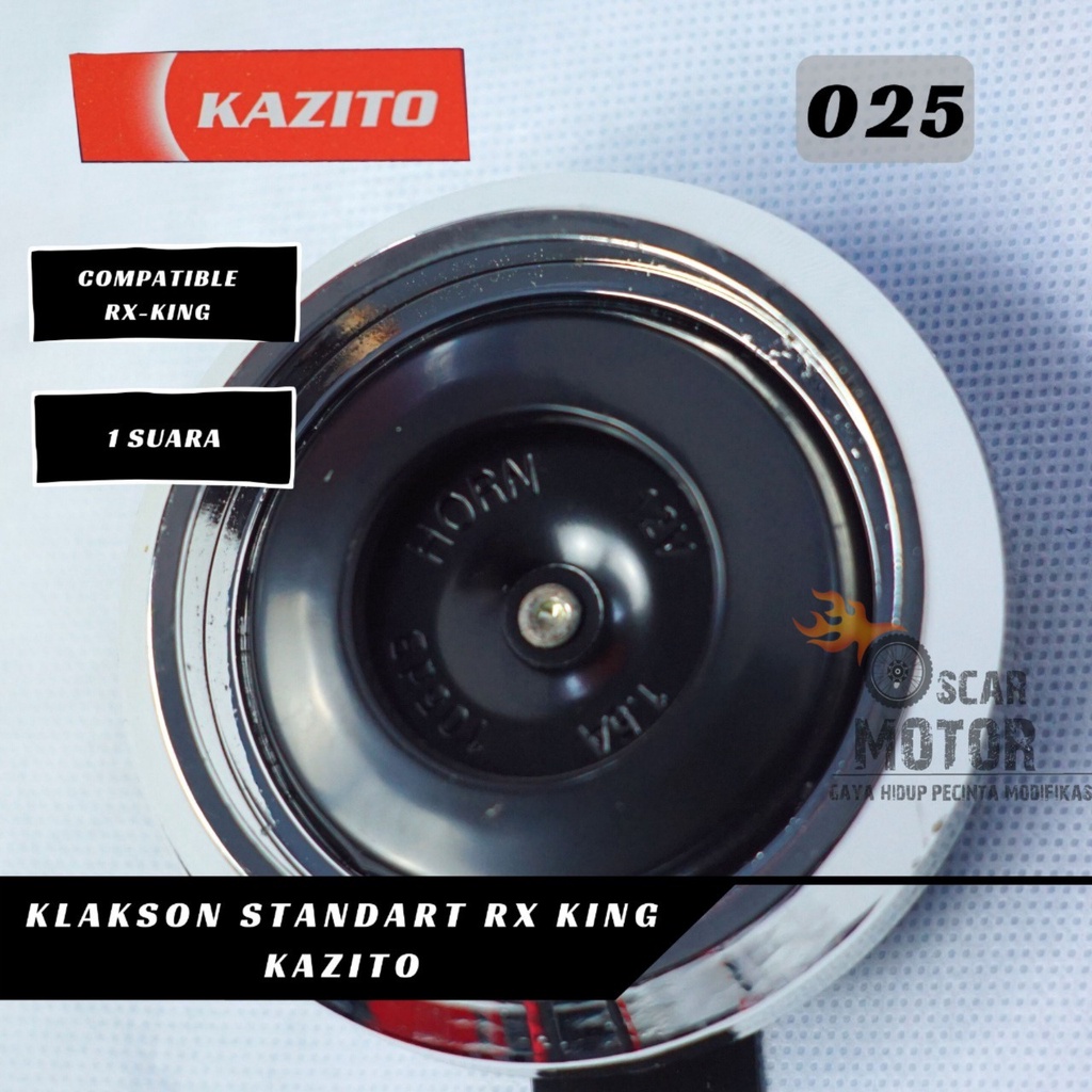 KLAKSON HORN STANDARD RX KING KAZITO DC 12V UNIVERSAL STANDAR MOTOR CHROME   By Mega_Racing