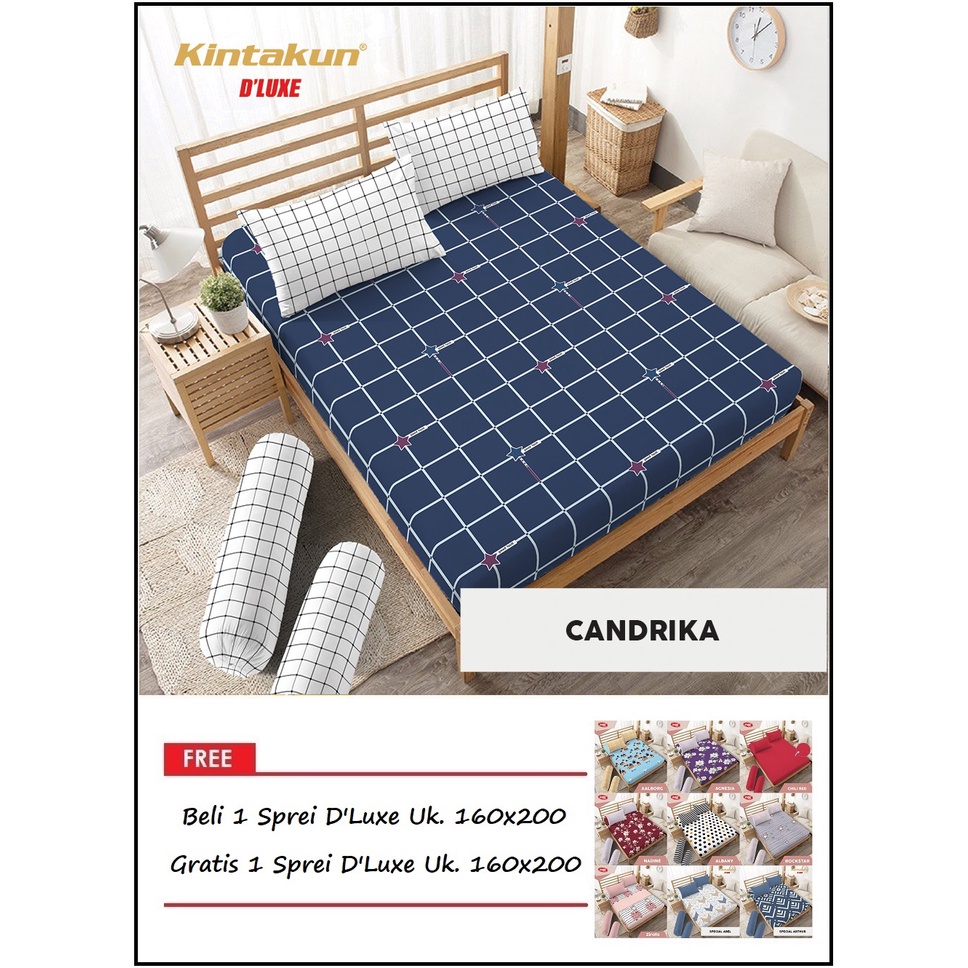 PROMO Kintakun Sprei D'Luxe Uk. 160x200 Beli 1 Gratis 1 - Random