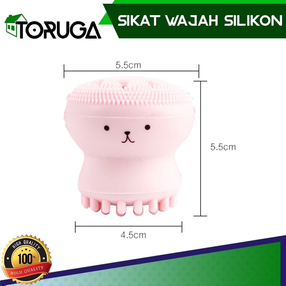 Sikat Pembersih Wajah Gurita Silikon Facial Clean Washing Brush Spons