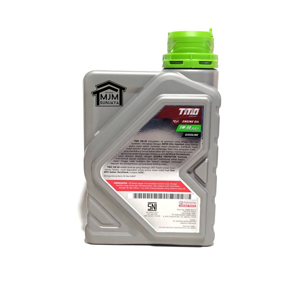 Oli Mesin TMO Bensin SAE 5W30 SN GF5 1 Liter Toyota Gasoline Full Synthetic