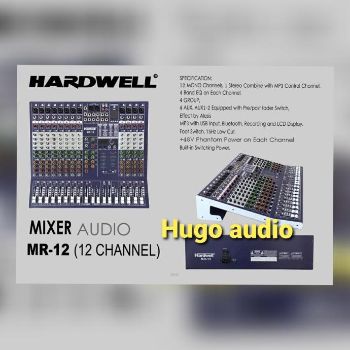 Mixer Audio Hardwell Mr 12 Original Mixer 12Channel