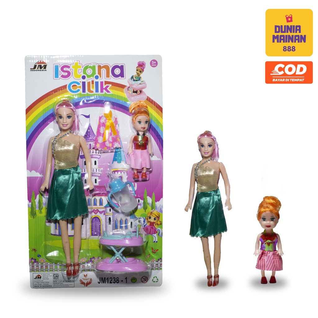 (BISA COD) MAINAN Boneka-Bonekaan Set Ibu dan Anak. Istana Cilik Trolly