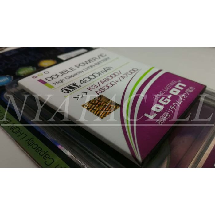 Baterai Log on Lenovo A6000/A6000+  Plus /Bl 242 Batre/Double Power     termurah