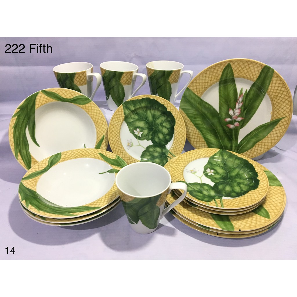 Dinner Set 222 Fifth Rain Forest