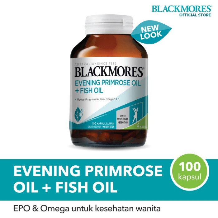 

Blackmores Evening Primrose Oil + Fish Oil 100 Kapsul BPOM 100% Asli