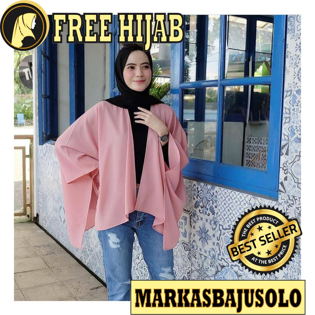 SALLY OUTER CARDI CARDIGAN CARDY OUTER / CARDIGAN WANITA PANJANG RAJUT MOTIF BATIK PUTIH