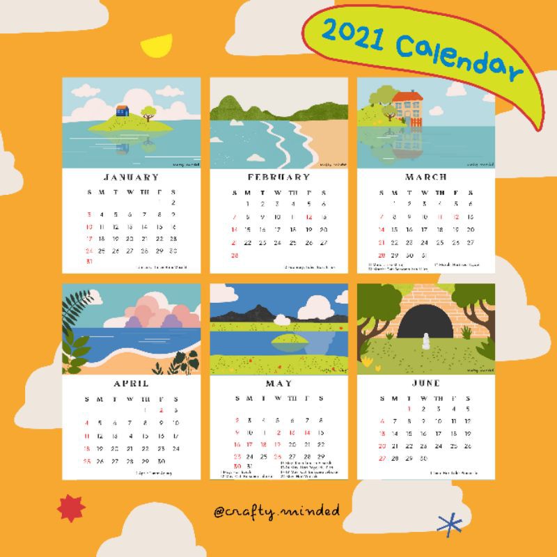 Jual 2022 Calendar Aesthetic A5 + Sticker / Kalender Tempel Dinding ...