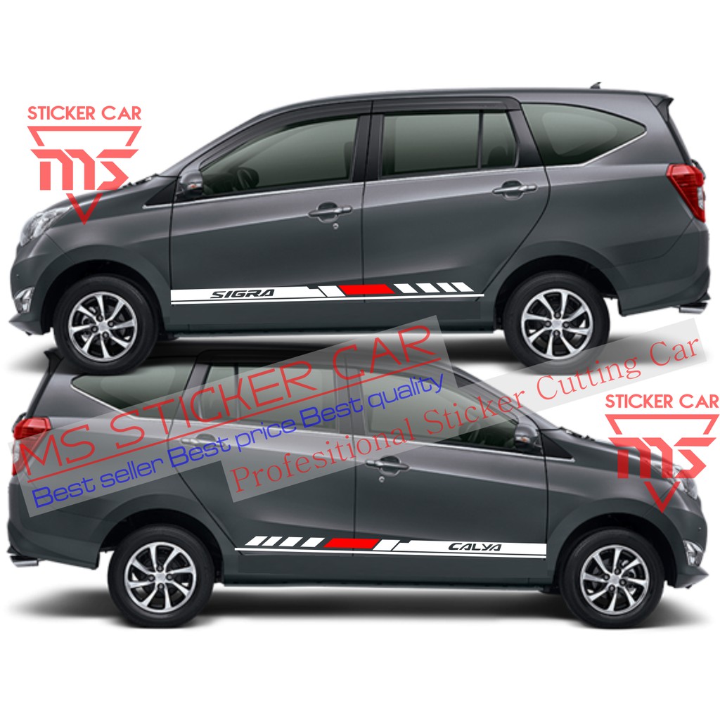 stiker calya sigra sticker mobil daihatsu toyota cutting sticker custom text