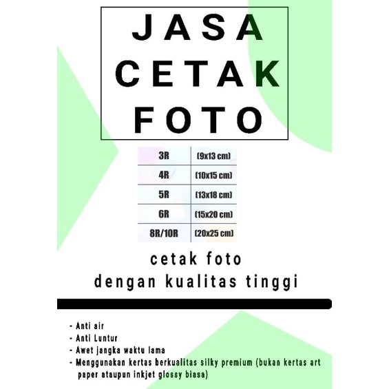 Cetak Foto ukuran 3R