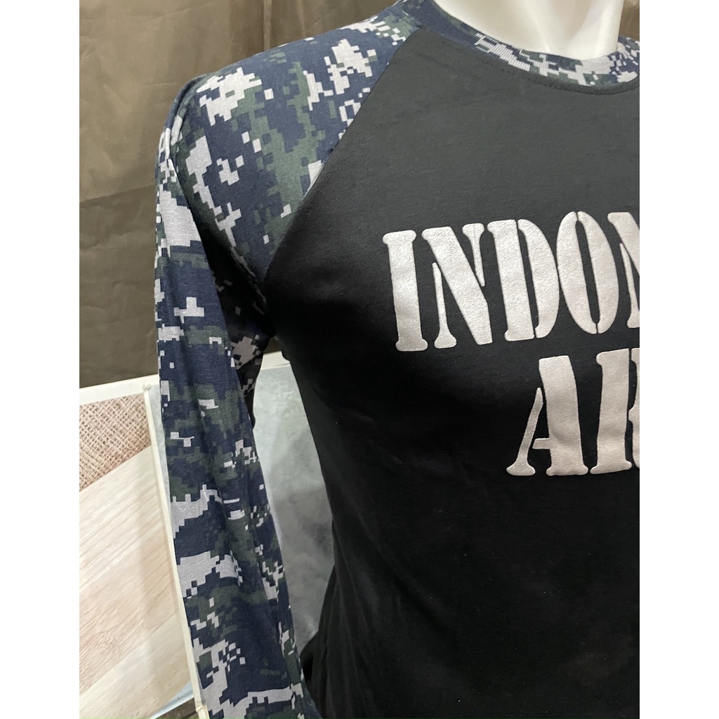 Kaos Raglan Panjang Navy Seals Indonesian Army | Kaos Raglan Loreng | Kaos Loreng Navy Seals | Kaos Loreng Digital Biru