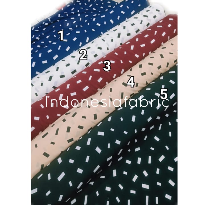 Kain bahan wolfis wolvis woolpeach gamis tunik jilbab hijab kerudung pashmina seragam motif Abstrak 