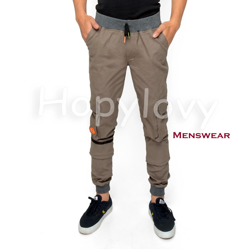 HOPYLOVY - Celana Panjang Pria / Celana Jogger List Pants Pria Reynan