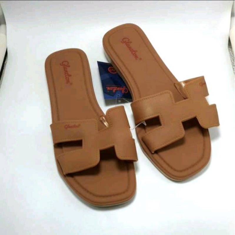 SANDAL WANITA DEWASA VEROTINO 1838 KARET SENDAL SLOP PEREMPUAN DEWASA-Orange