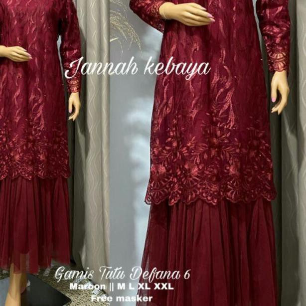 ● KEBAYA GAMIS DEFANA JANNAH/GAMIS TUTU /GAMIS TUTU / FREE MASKER ➧