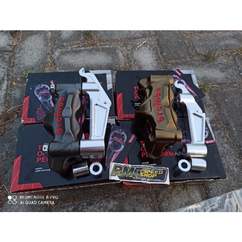 Jual Paket Kaliper Brembo 4 Piston Gp4rx Brembo M50 Set Breket Ninja R ...