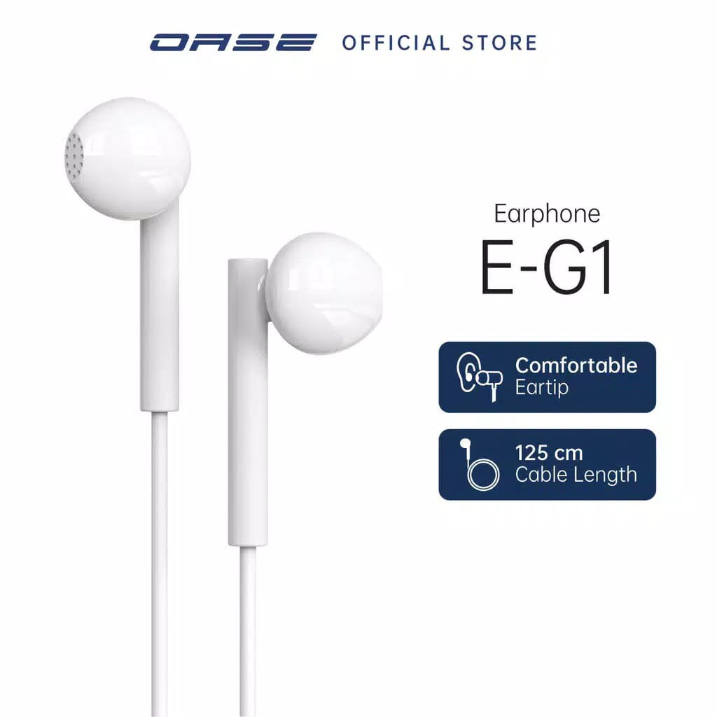 Headset OASE EG1 Earphone Handsfree Wired Stereo Original E-G1