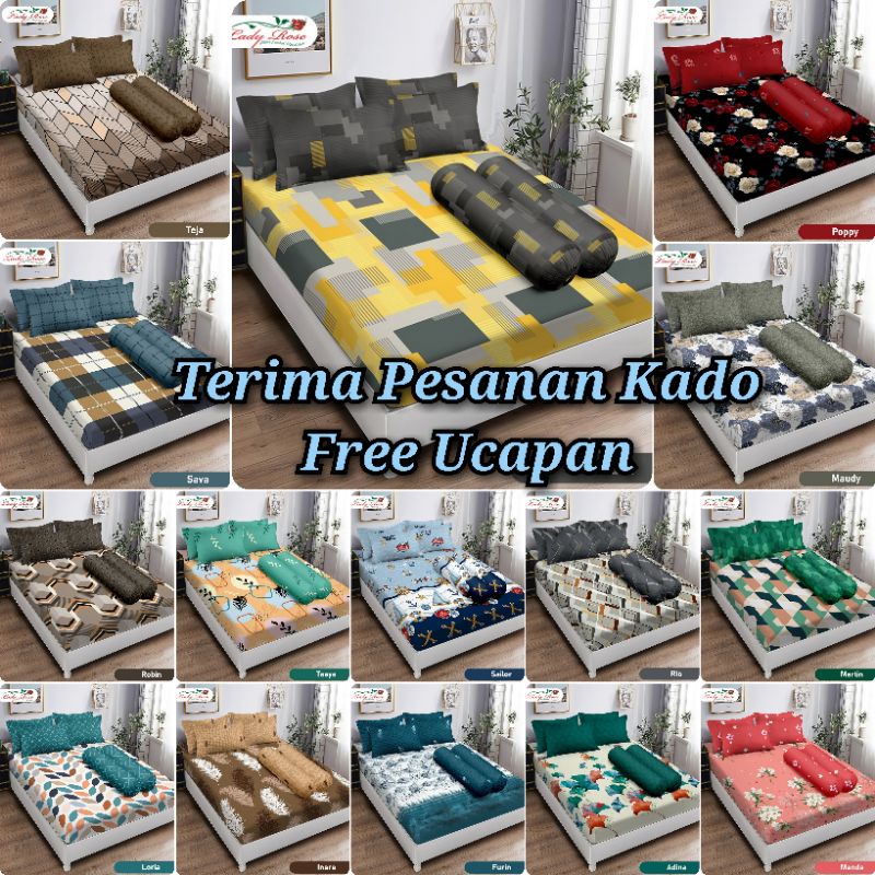 Lady Rose Sprei 160x200 180x200 Queen King 160 180 x 200 Adina Furin Inara Loria Manda Martin Rio Do