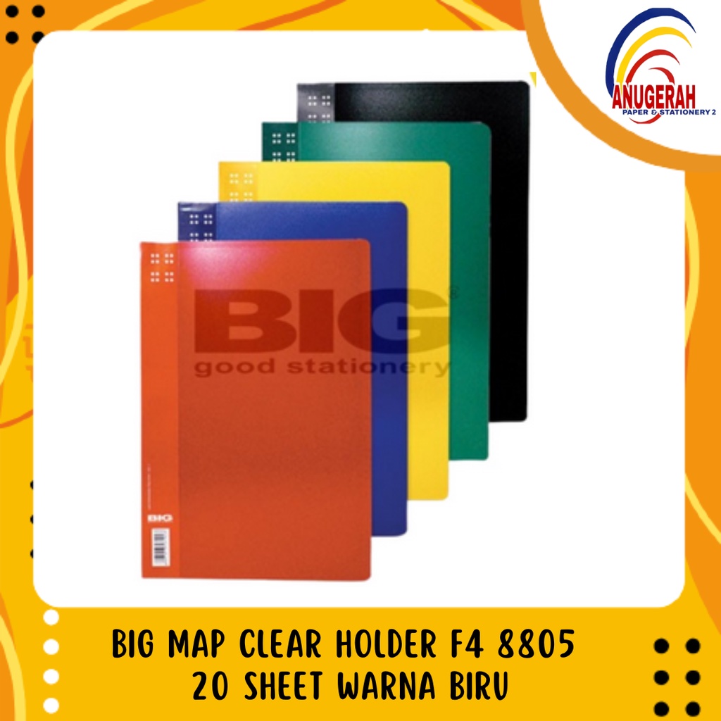 

BIG MAP CLEAR HOLDER F4 8805 20 SHEET WARNA BIRU (PCS)