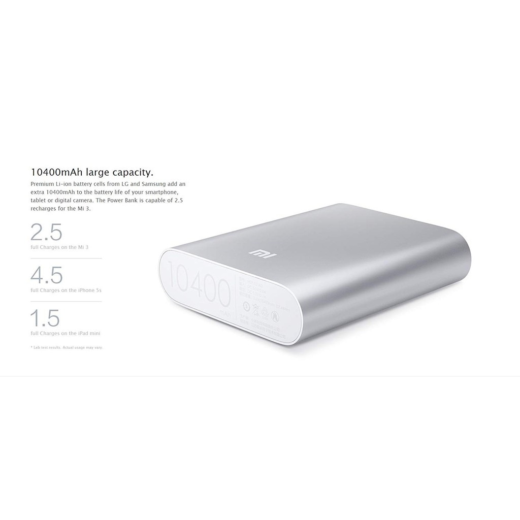 Xiaomi Powerbank High Capacity 10400 MAH Compact Travel Charger