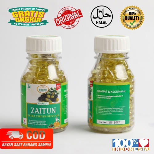 Kapsul Zaitun (isi 200 Kapsul) | Obat Herbal Zaitun | Minyak Zaitun Herbal | Zaitun Murni