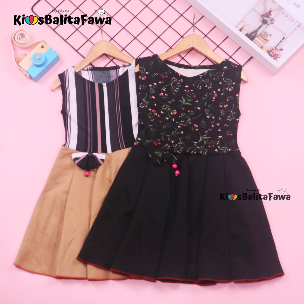 Dress Angel uk 1-4 Tahun / Dres Anak Perempuan Cewek Baju Motif Murah Casual Pesta Yukensi Adem