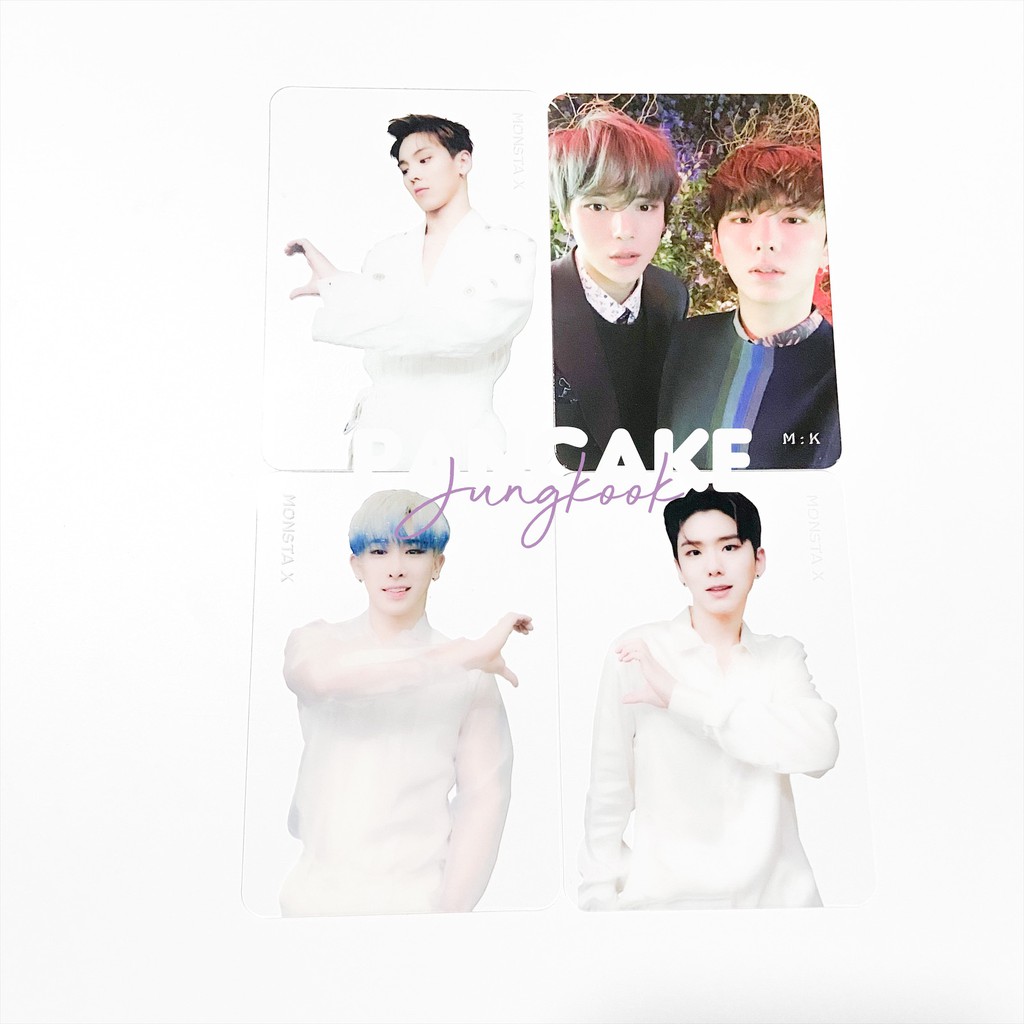 READY. monsta x we are here photocard transparent kihyun shownu <b>wonho</b> hyung...