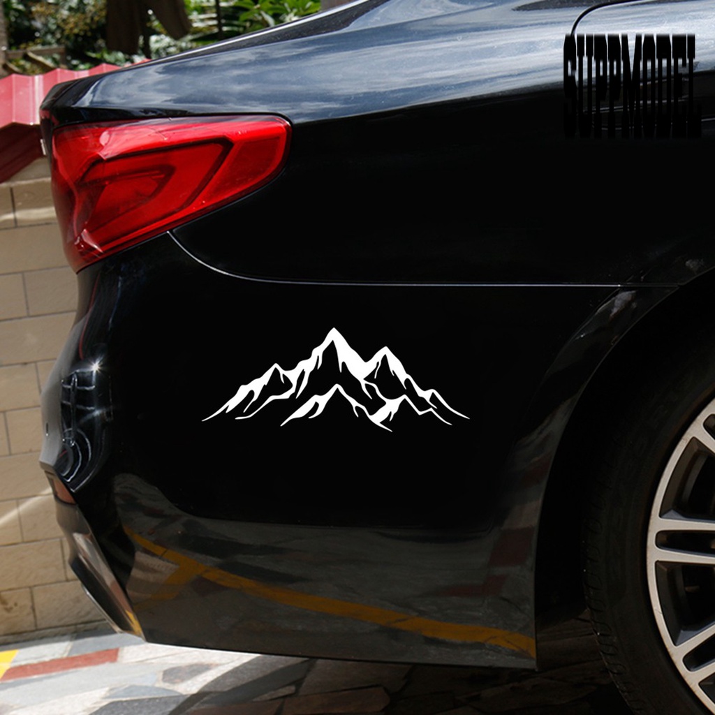 Stiker Vinyl Motif Gunung Warna-Warni Untuk Dekorasi Mobil