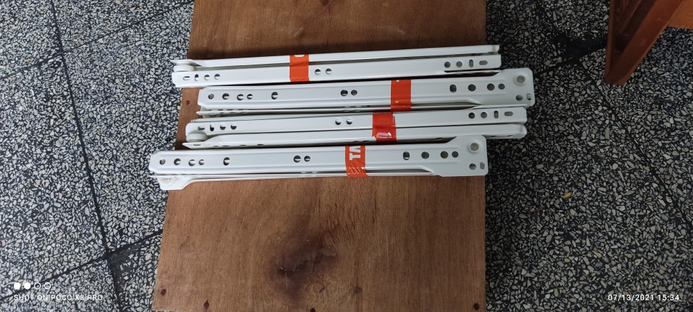 Rel Laci Lenaga By Huben 30 Cm 1 Set (2 Pcs). Biasa Roda Singel Track Putih Free Skrup