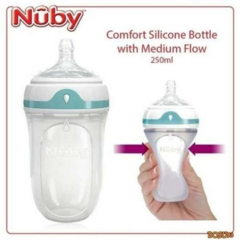 Nuby Comfort silicone medium flow / botol susu nuby