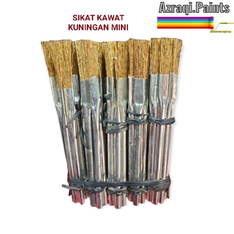 KUAS BESI KAWAT KUNINGAN KECIL - SIKAT PEMBERSIH COIL MESIN / SIKAT PENSIL KUNINGAN KECIL