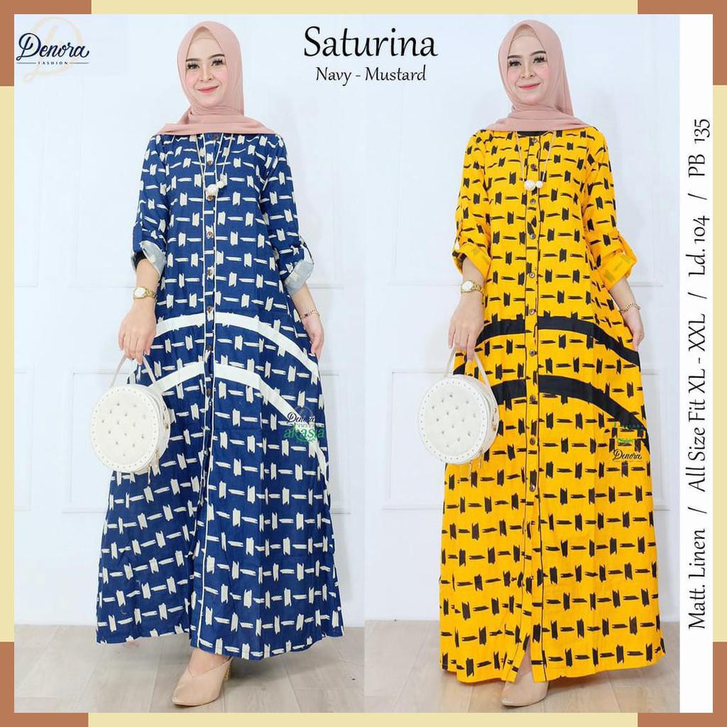 DRESS GAMIS MOTIF. SATURINA MAXY. BY DENORA