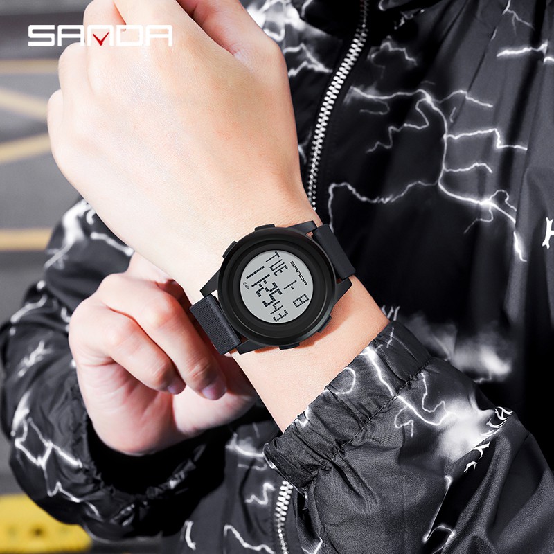 SANDA 337 Jam Tangan Pria Digital Shockproof Tali Rubber Anti air WATCHKITE WKOS